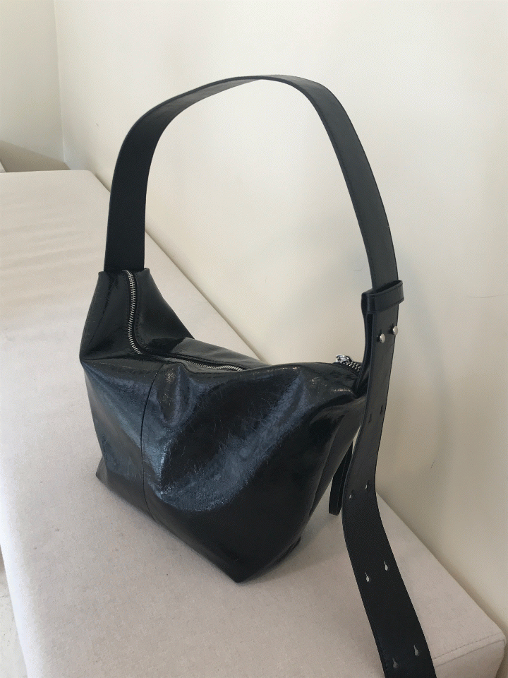 Crinkle 2 way cow leather bag